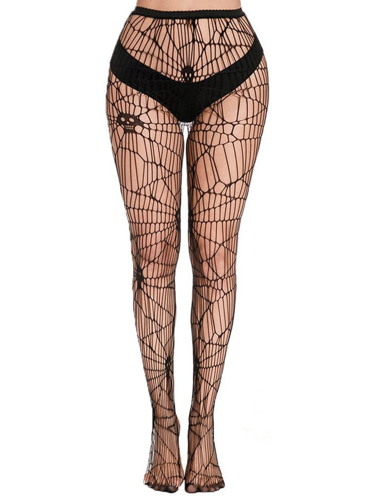 Artistic Skull Fishnet Tights