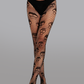 Dark Skull Mesh Tights
