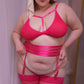 Hearts of Venus Strappy Bralette in Hot Pink