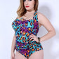 Floral Print One Piece Bikini