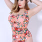 One Piece Tie-Front Underwire Swimsuit