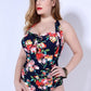 One Piece Tie-Front Underwire Swimsuit