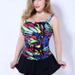 One Piece Colorful Swimsuit Dress