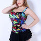 One Piece Colorful Swimsuit Dress