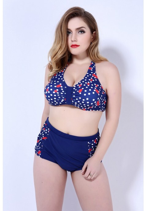 Polka Dot High Waist Swimwear