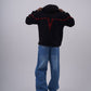 "Heartbeat" Embroidered Graphic Hoodie
