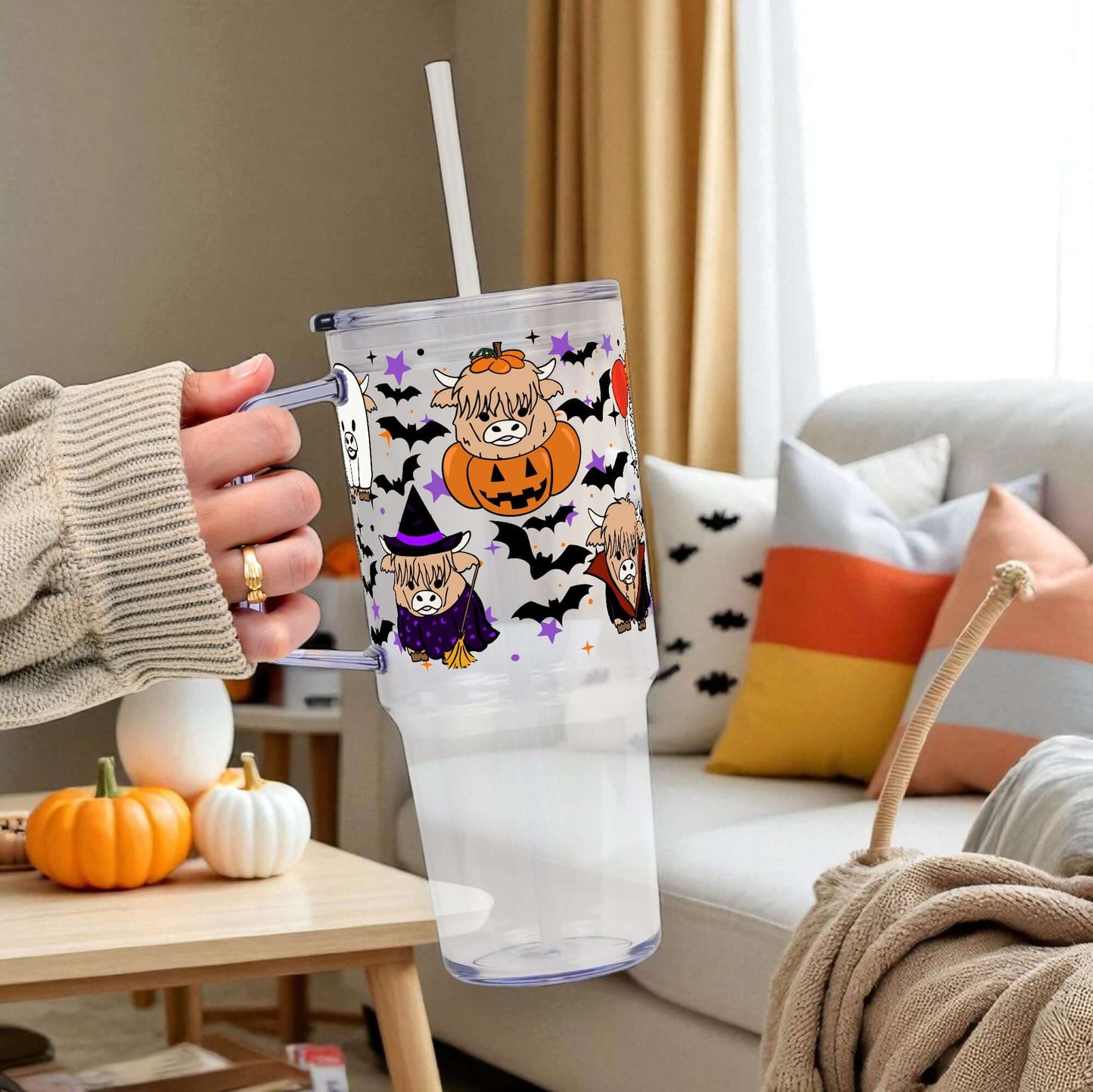 Highland Horror Tumbler with Lid and Straw