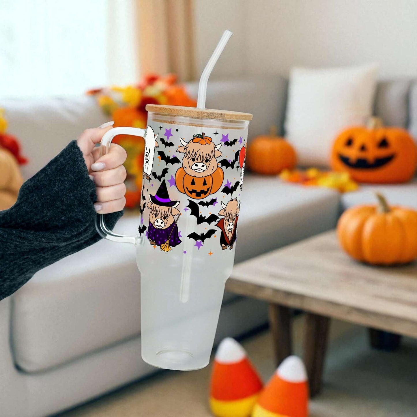 Highland Horror Tumbler with Lid and Straw