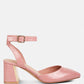 Hyatt Metallic Sling Block Heel Sandals