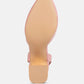 Hyatt Metallic Sling Block Heel Sandals