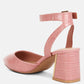 Hyatt Metallic Sling Block Heel Sandals