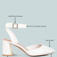 Hyatt Metallic Sling Block Heel Sandals