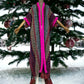Bohemian Hot Pink Tassel Knitted Maxi Cardigan