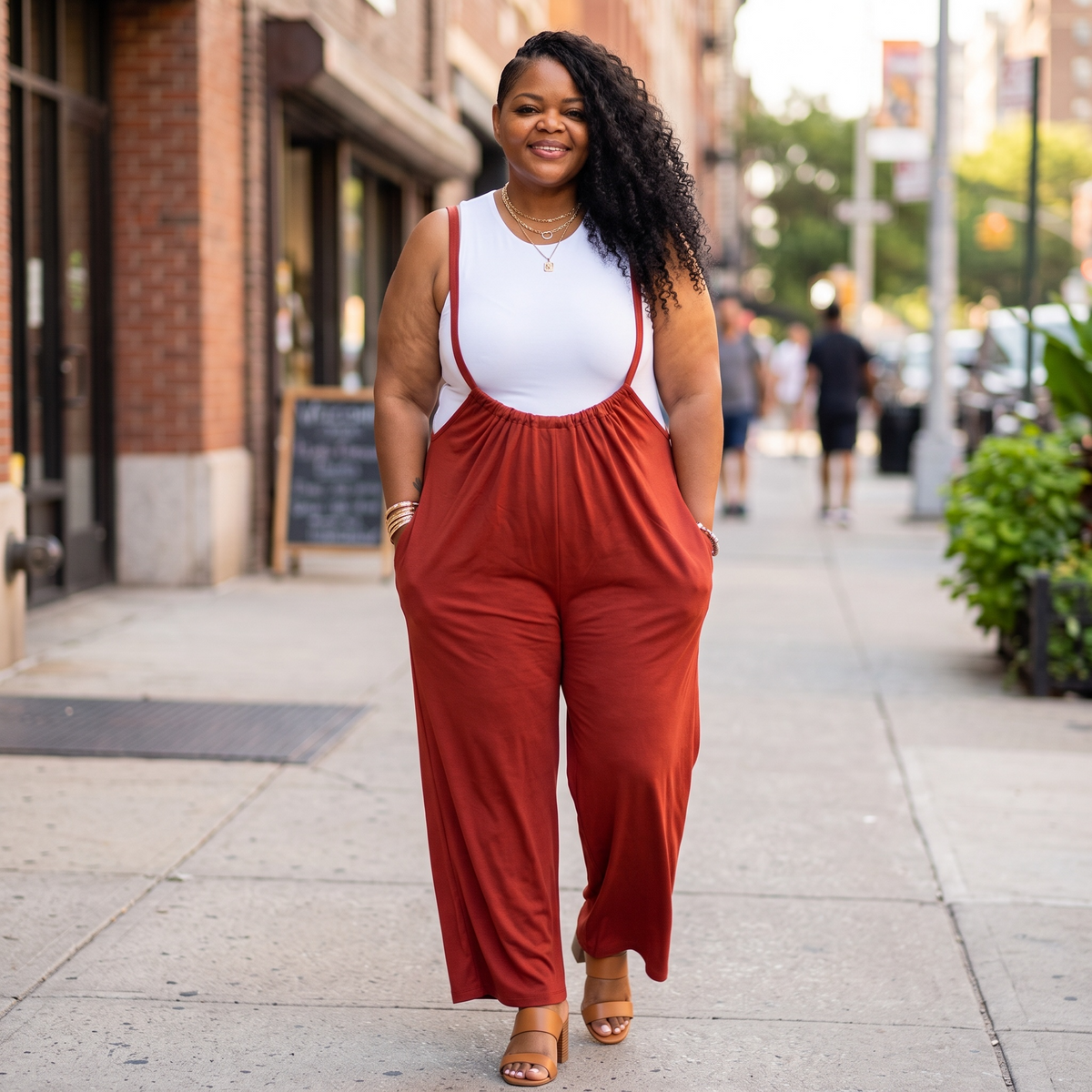 Boho Chic Wide Leg Suspender Pants