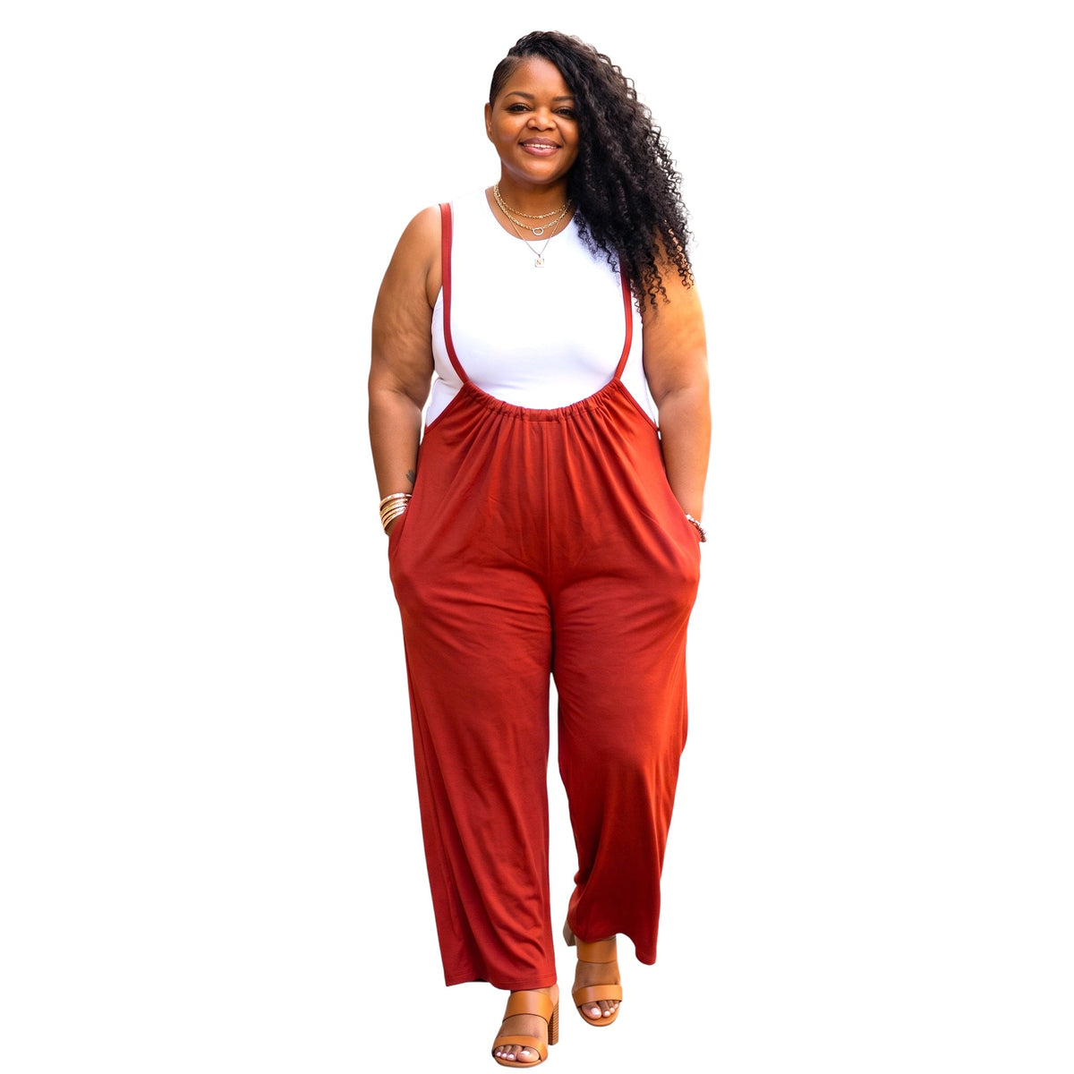 Boho Chic Wide Leg Suspender Pants