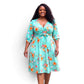 Floral A Line Flare Dress With Belt