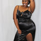 “Ladylike Luxe” Black Bodycon Midi Dress