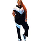 Color Block Sweat Pants Set