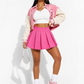 Pleated Mini Skirt, Pink
