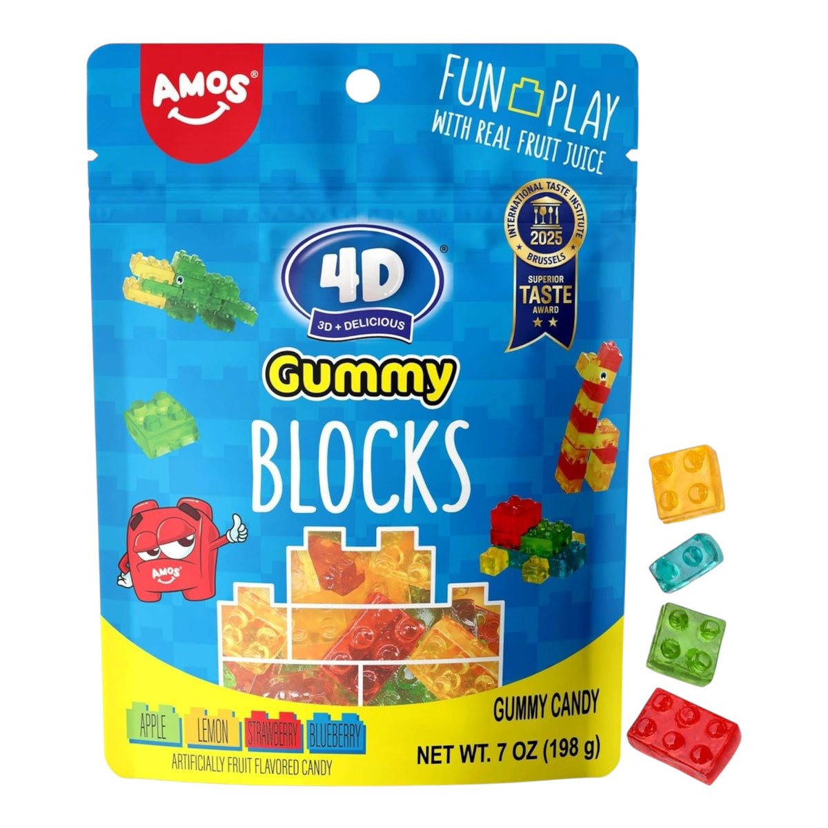 AMOS 4D Gummy Blocks (7oz)