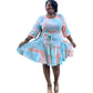 Chic Tie Dye Woven Mini Dress