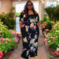 Off Shoulder Floral Maxi Dress
