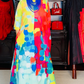 Spring Summer Multi Color Dress