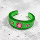 Rhinestone Resin Cuff Bracelet