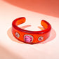 Rhinestone Resin Cuff Bracelet