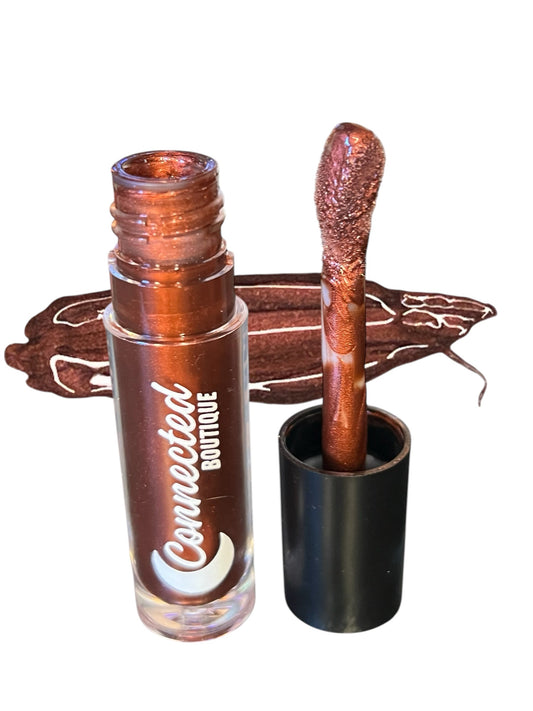 Mocha- Chocolate brown Metallic Lip Gloss