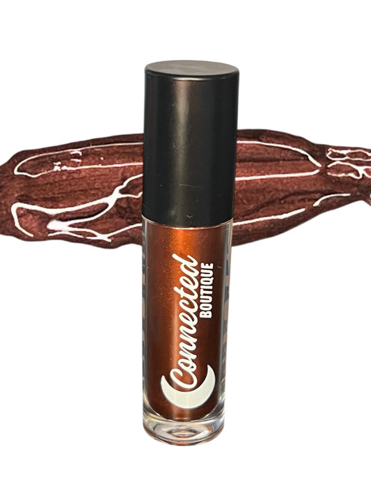 Mocha- Chocolate brown Metallic Lip Gloss