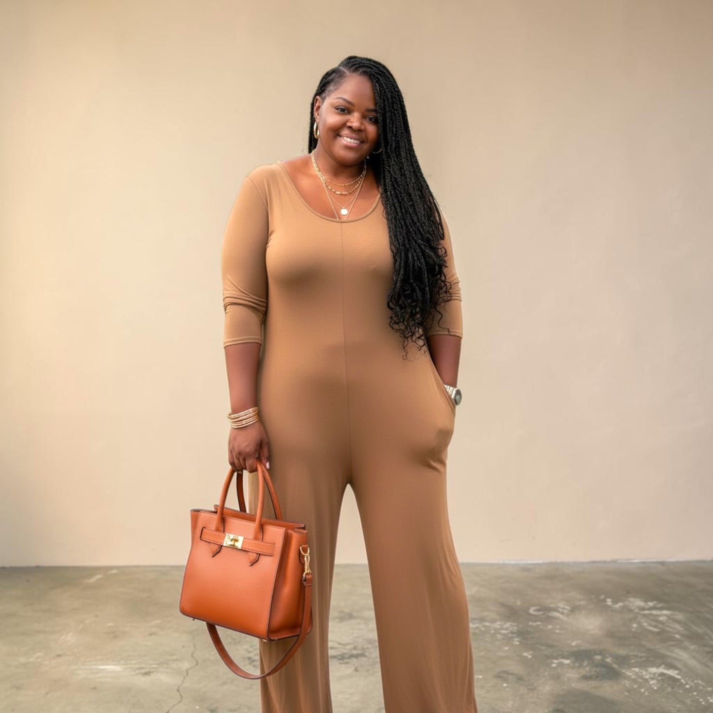 Low Shoulder Wideleg Jumpsuit