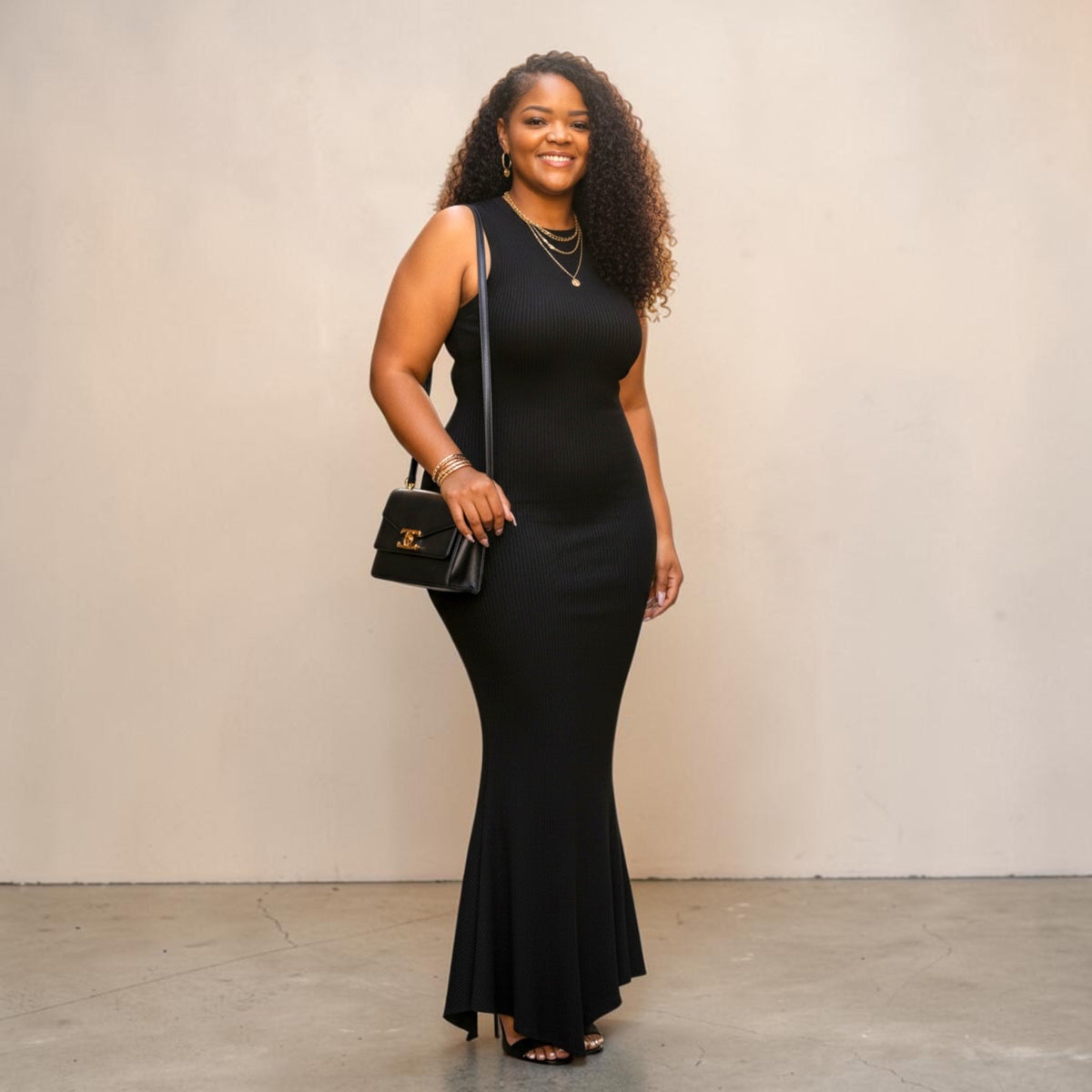 Sleeveless Mermaid Maxi Dress