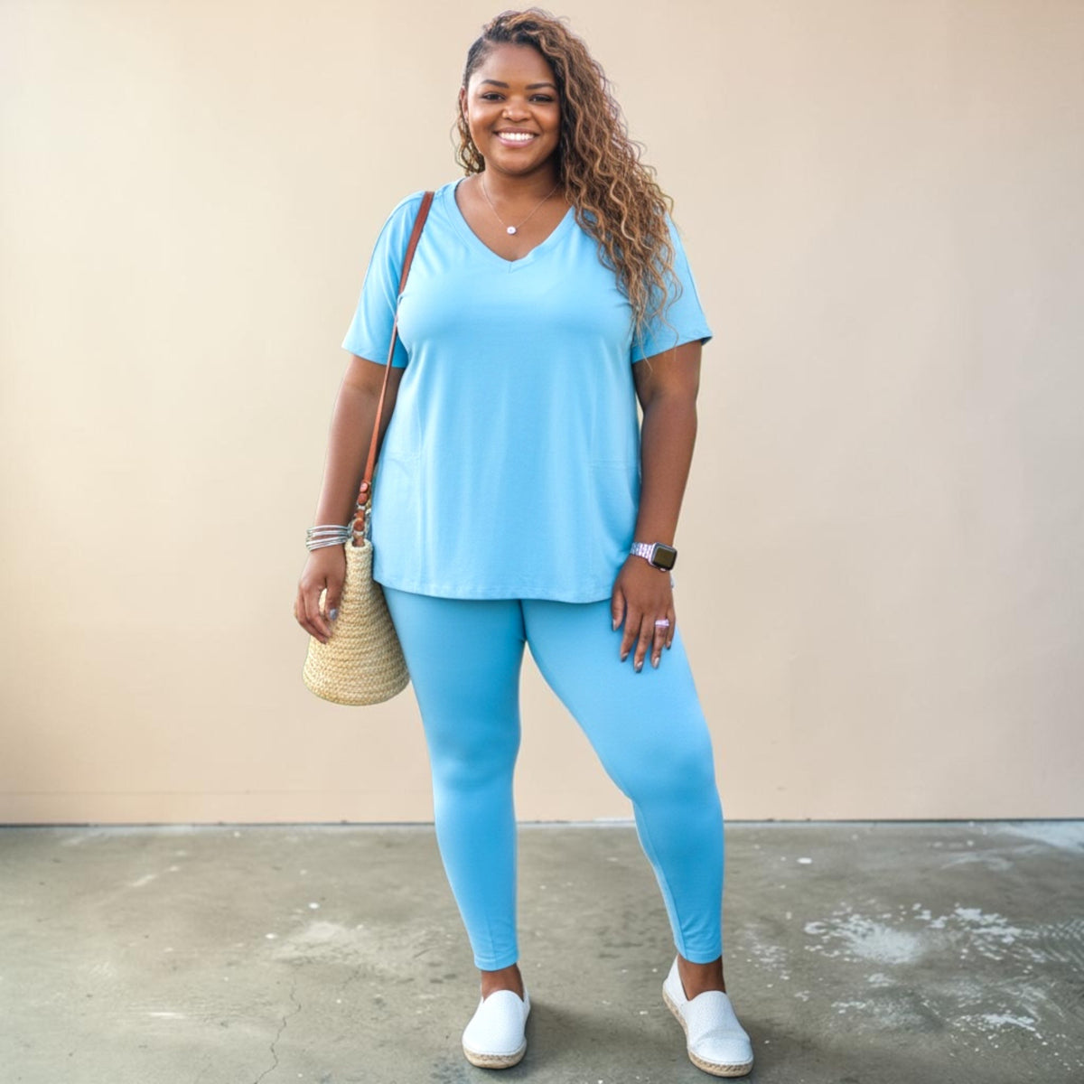 Microfiber Top & Leggings 2pc Set