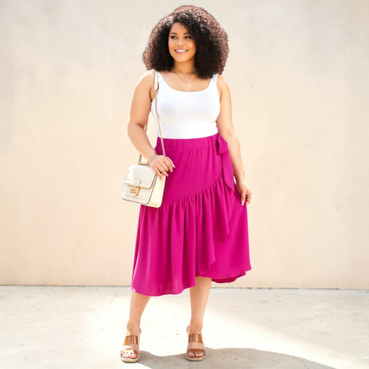 Airflow Midi Skirt With A Bow