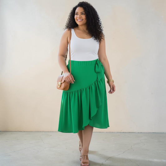 Airflow Midi Skirt With A Bow