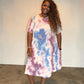 Purple Tie Dye Midi Dress