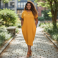 Cocoon Maxi Dress with Dolman Sleeves