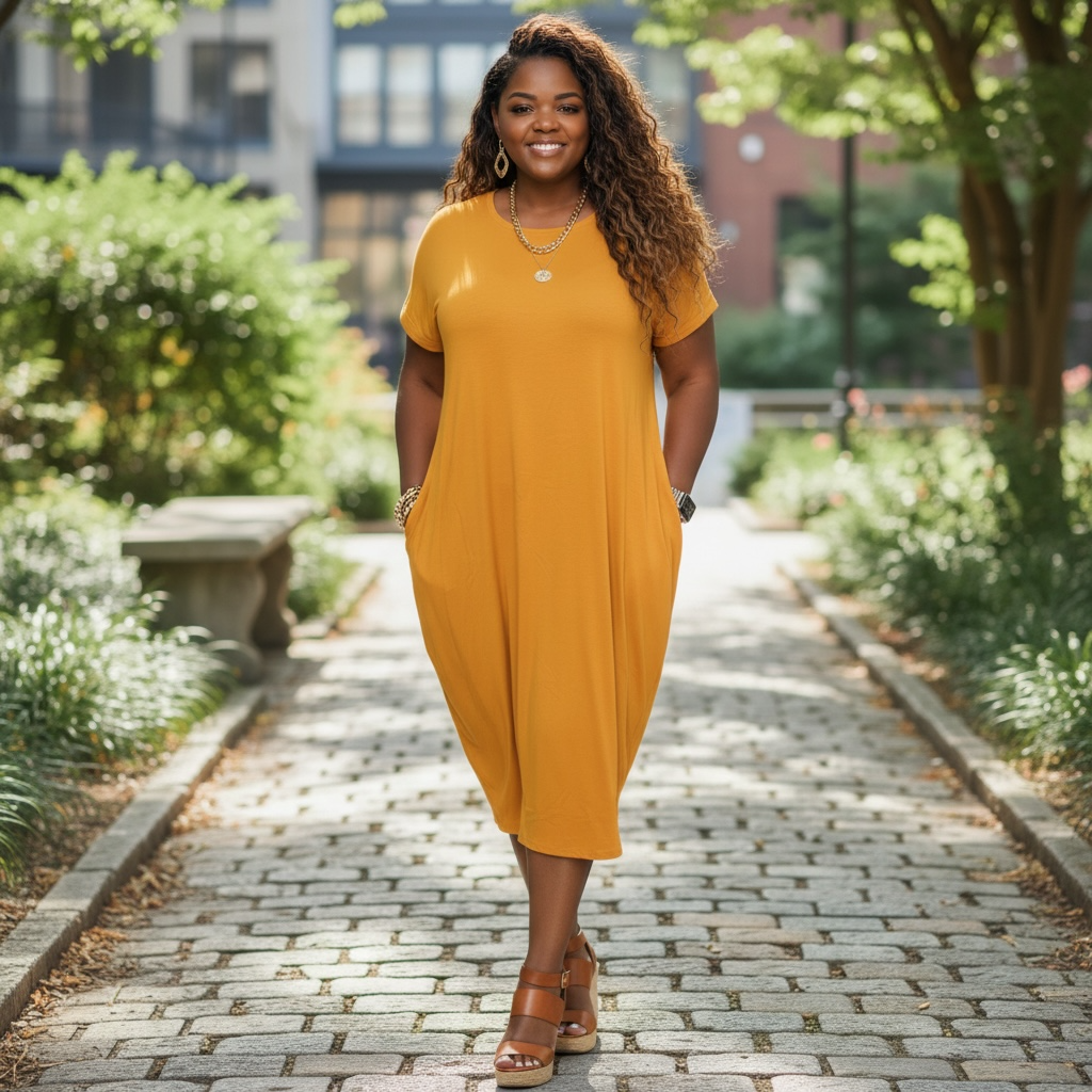 Cocoon Maxi Dress with Dolman Sleeves