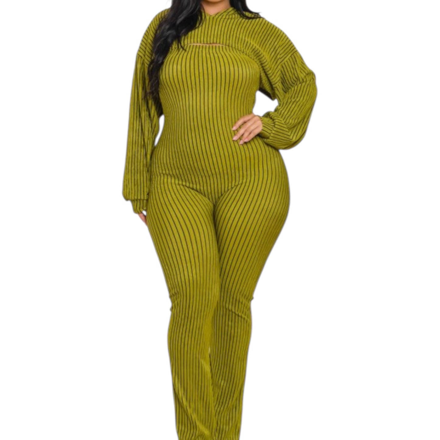 2 Piece Shrug Bodycon Jumpsuit