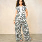 Loose Fit Camouflage Jumpsuit W/ Side Pockets