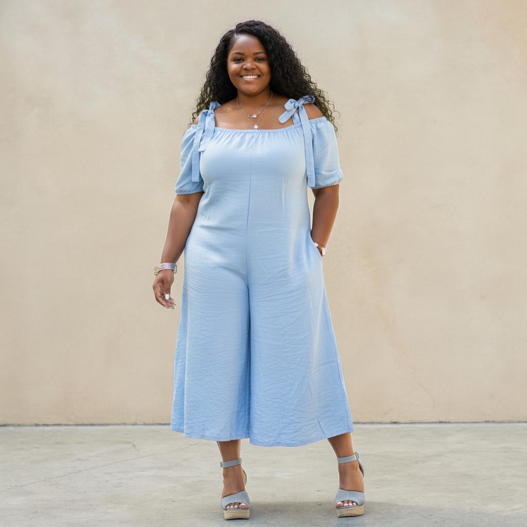 Loose Off Shoulder Casual Wide Leg Jumpsuit