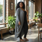 Bubbled Hem Waterfall Cardigan