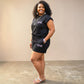 Black Bling Love Short Set