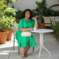 Kelly Green Linen Dress