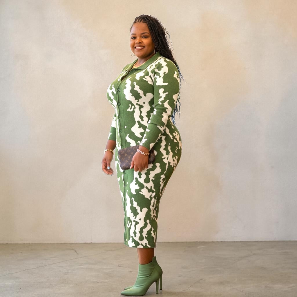 Olive Sweater Dress