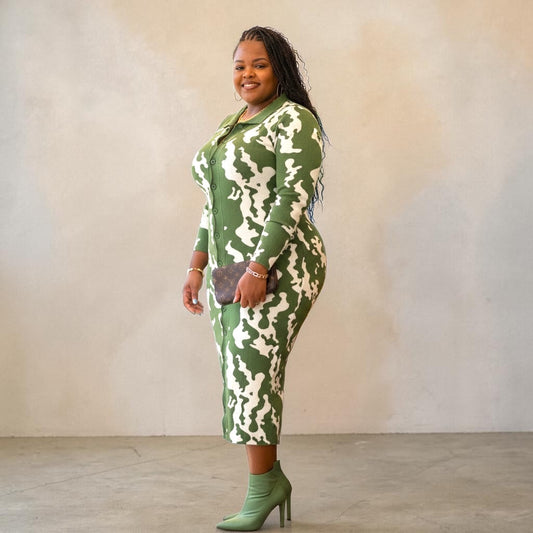 Olive Sweater Dress