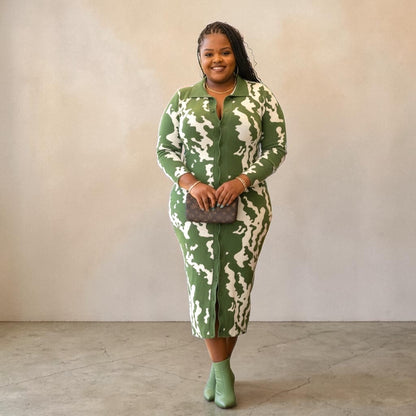 Olive Sweater Dress