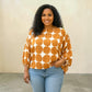 Geometric Dot Print Blouse