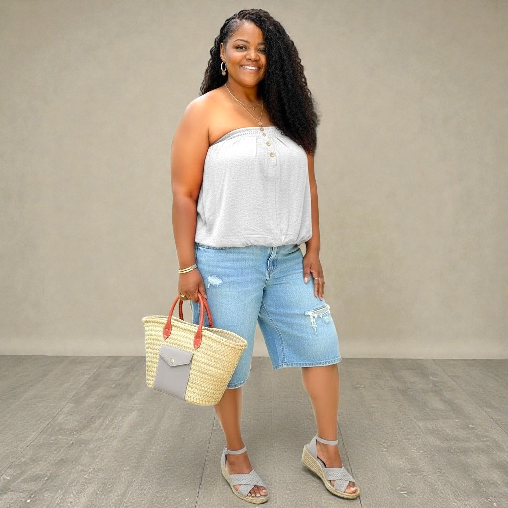 Basic Pleated Tube Top